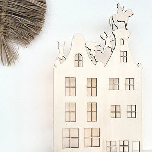 Houten Sinterklaashuis groot met lampjes - yourlittlefamily-nl -