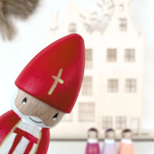 Houten Sinterklaashuis groot met lampjes - yourlittlefamily-nl -