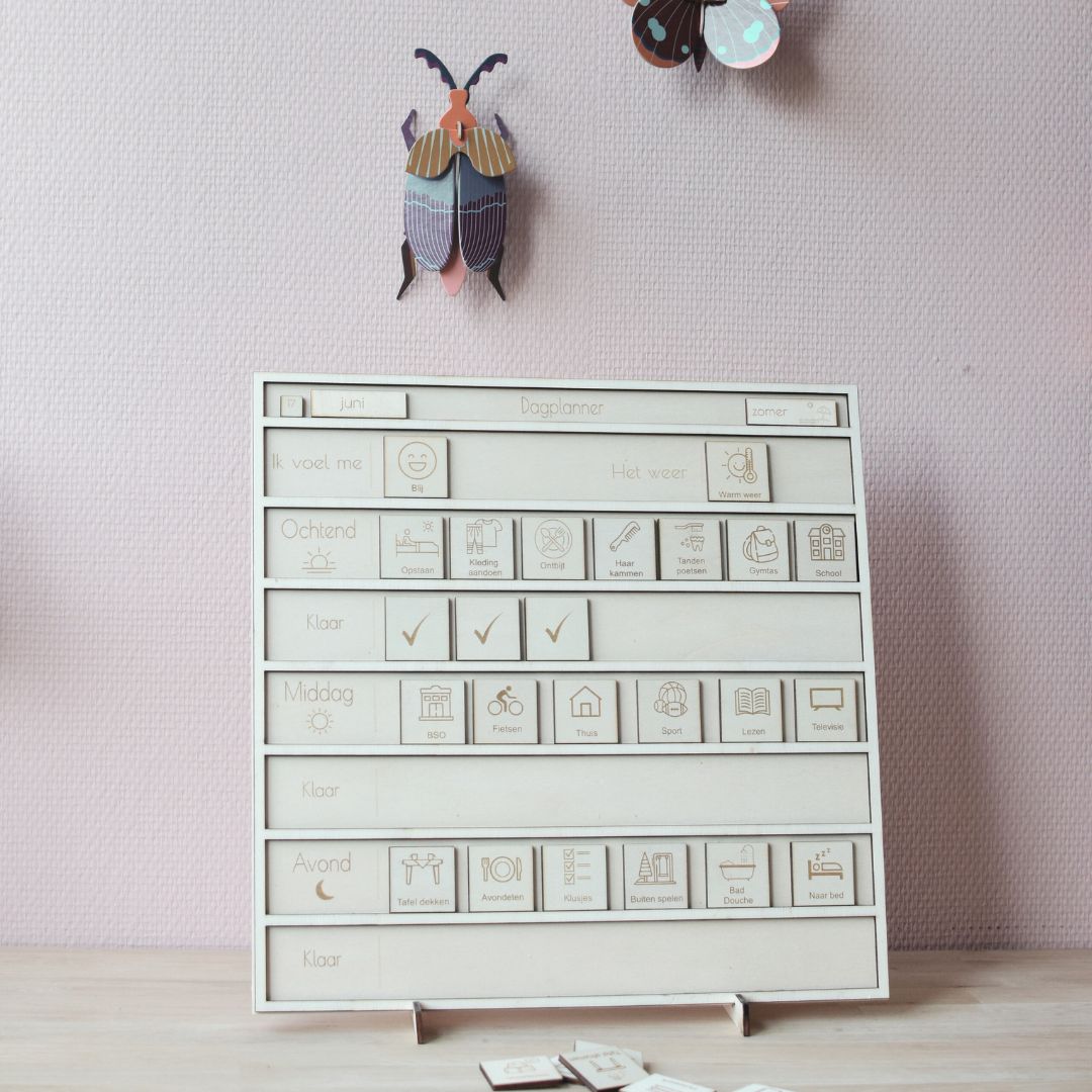 Houten Dagplanner - Rust en structuur voor het hele gezin