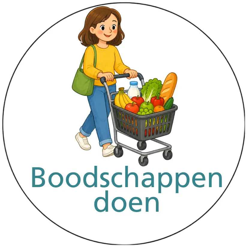 Magnetisch pictogram boodschappen doen