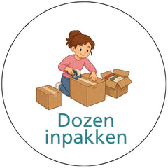Pictogram uitvoering Dozen inpakken