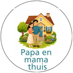 Pictogram uitvoering Papa en mama thuis F