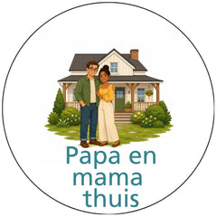 Pictogram uitvoering Papa en mama thuis G