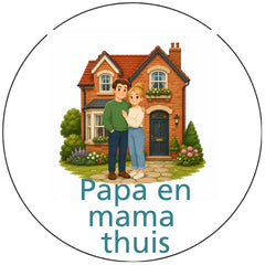 Pictogram uitvoering Papa en mama thuis A