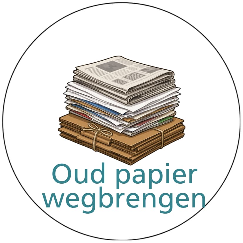 Magnetisch pictogram Oud papier wegbrengen