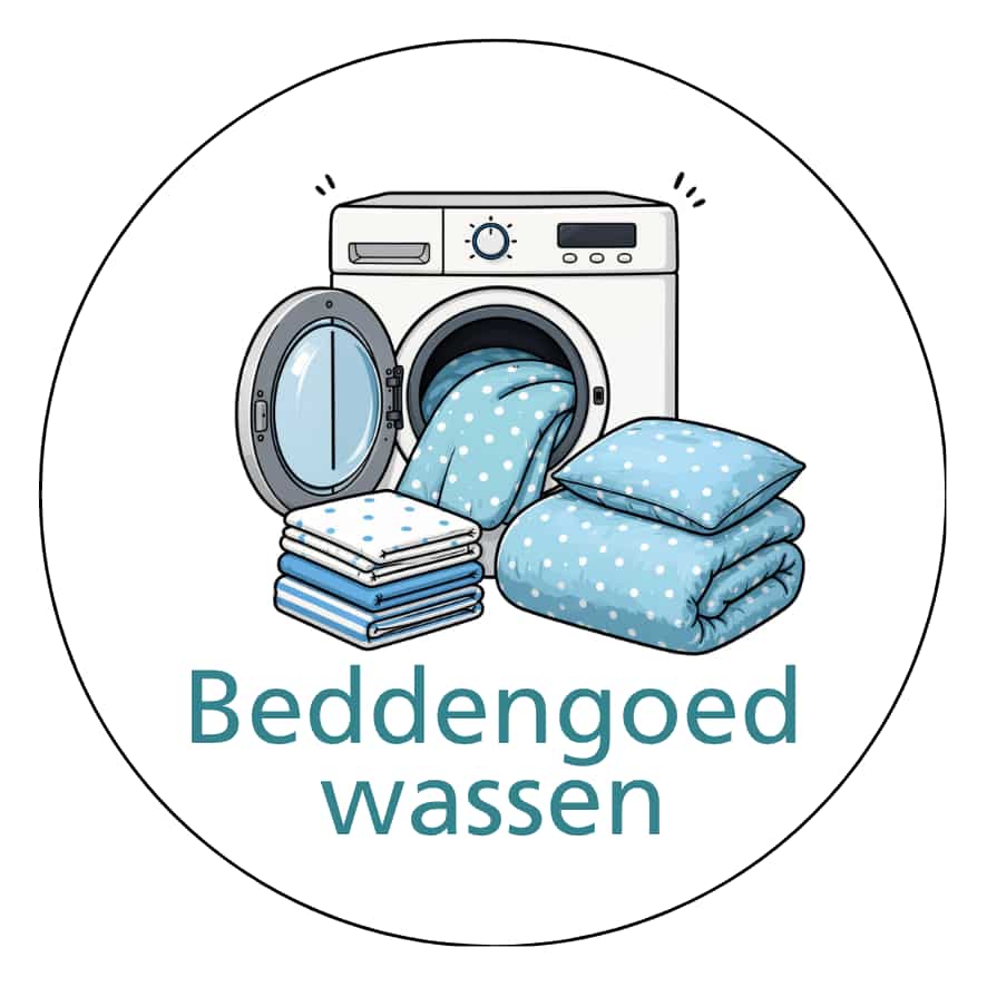 Magnetisch Pictogram Beddengoed wassen