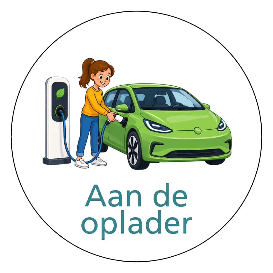 Magnetisch pictogram Aan de oplader
