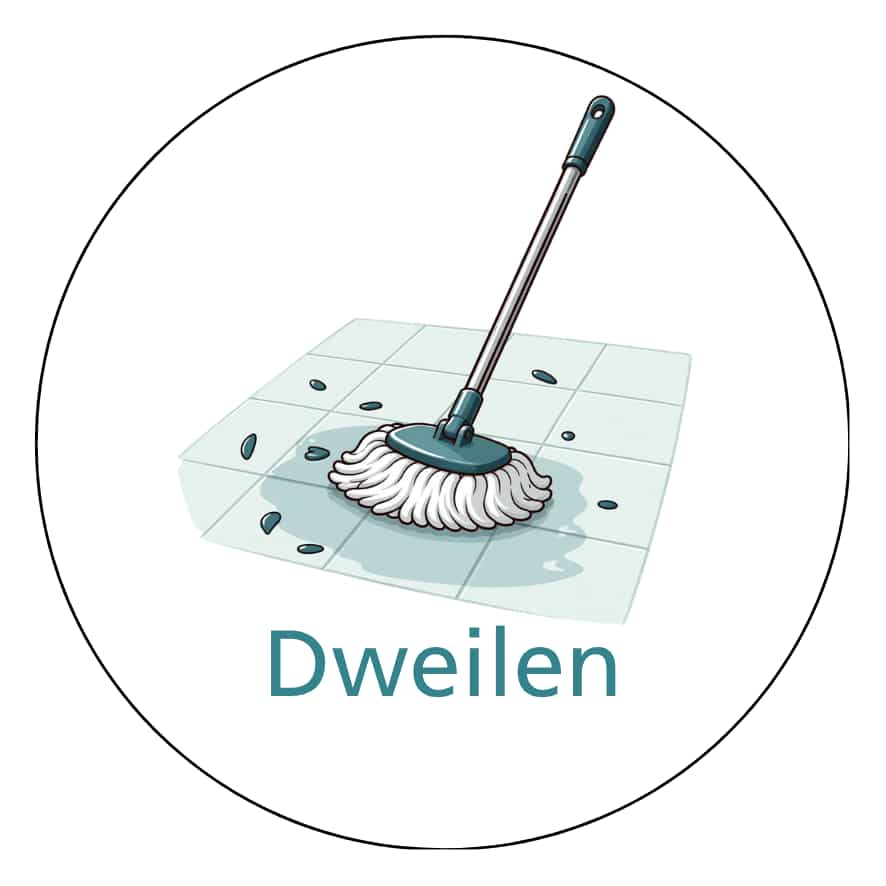 Magnetisch pictogram Dweilen