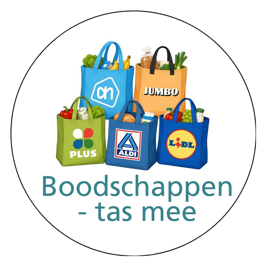 Magnetisch pictogram Boodschappentas mee