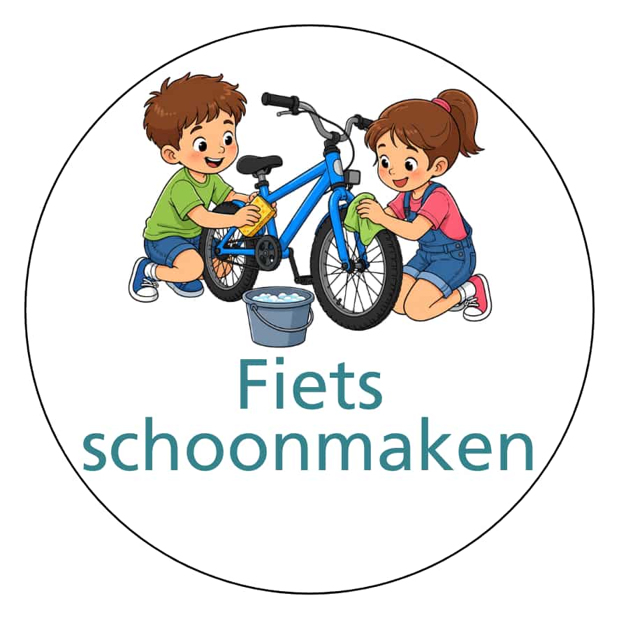 Magnetisch pictogram Fiets schoonmaken