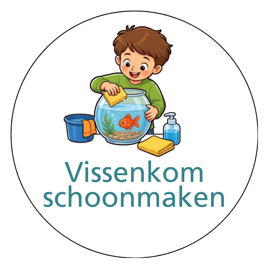 Magnetisch Pictogram Vissenkom schoonmaken