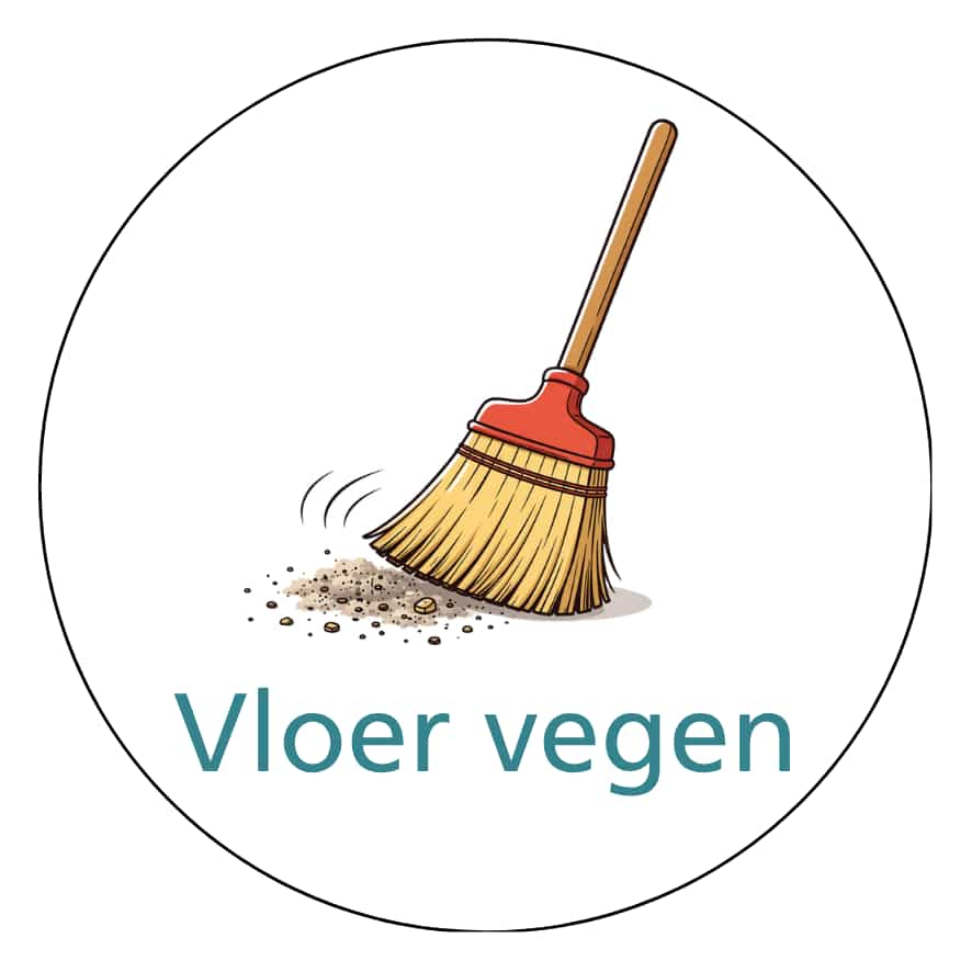 Magnetisch pictogram Vloer vegen