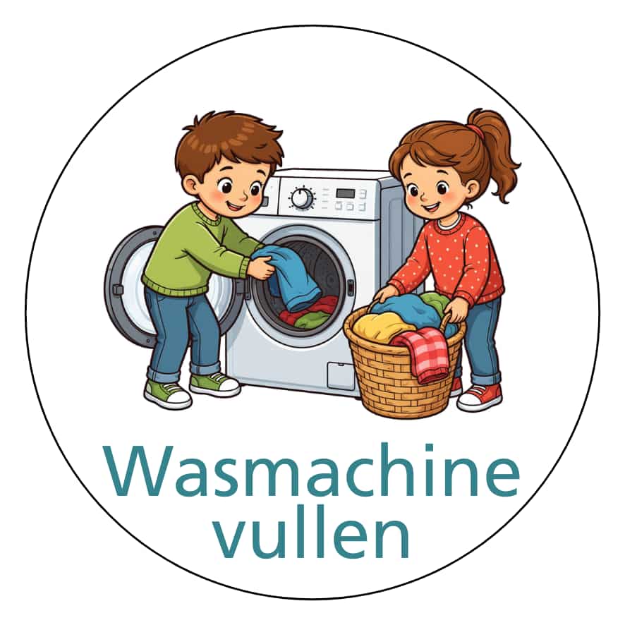 Magnetisch pictogram Wasmachine vullen