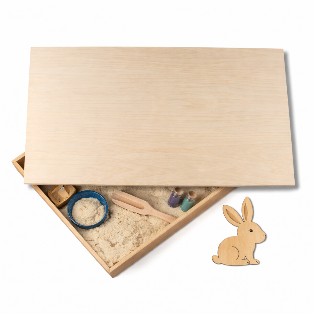 Houten Speelbak Happy Hearts – Naturel of Full Colour