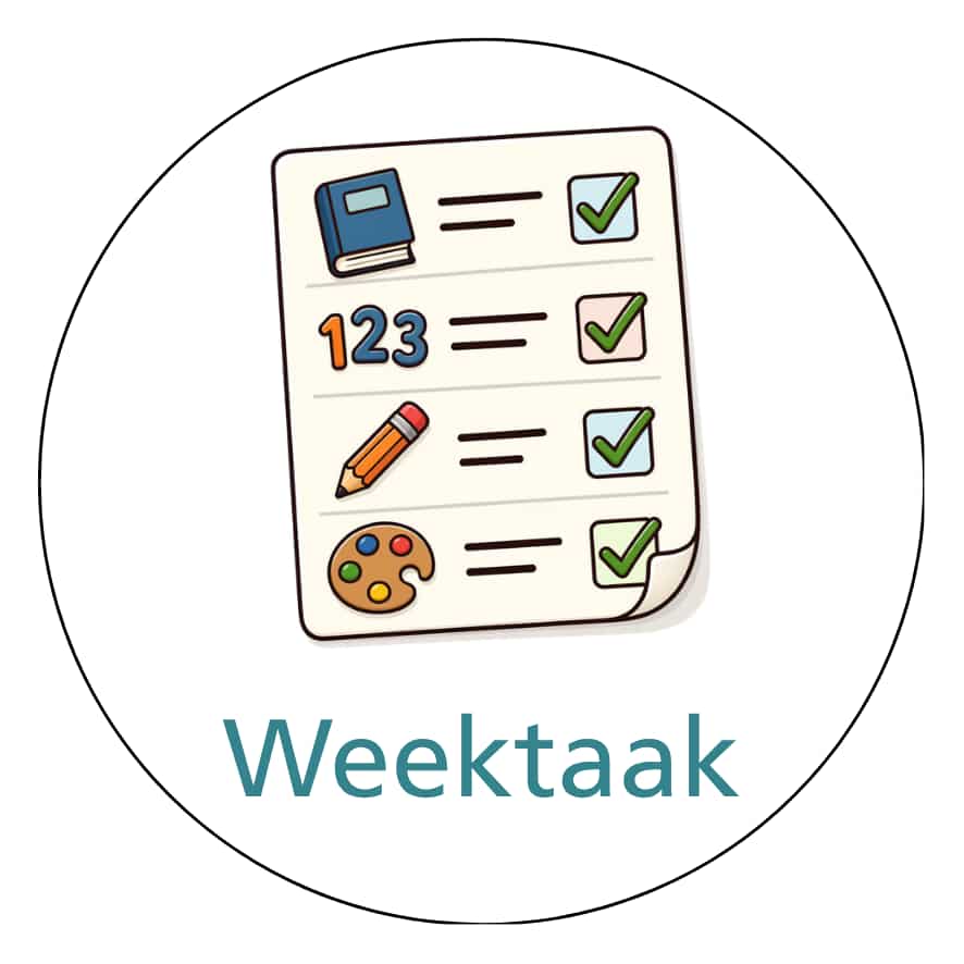 Magnetisch pictogram Weektaak
