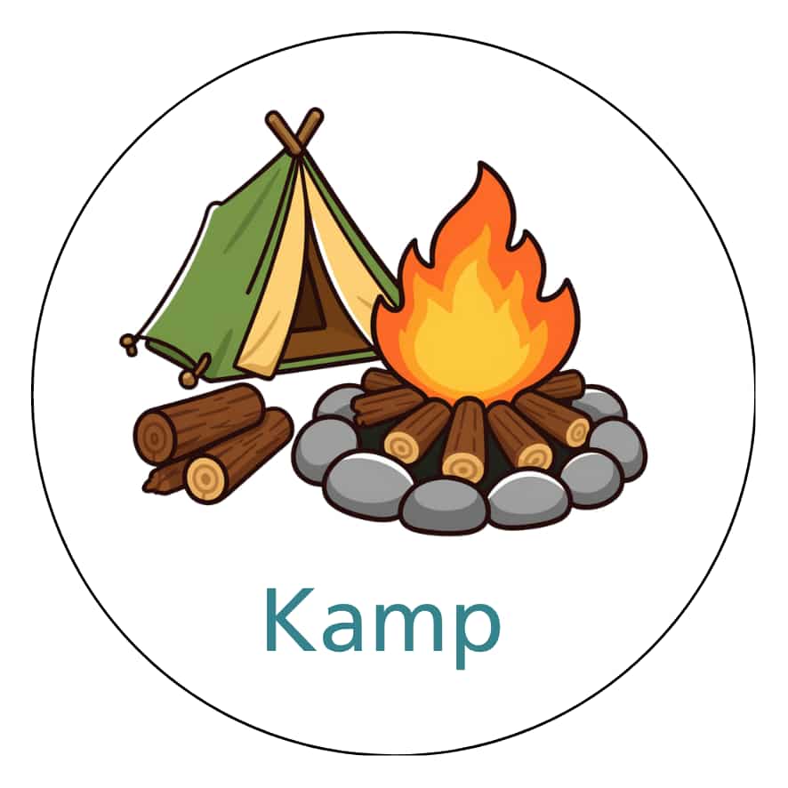 Magnetisch pictogram Kamp