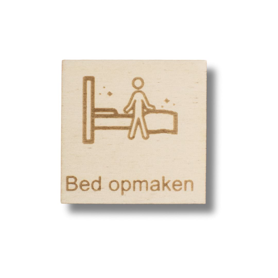 Pictogram bed opmaken
