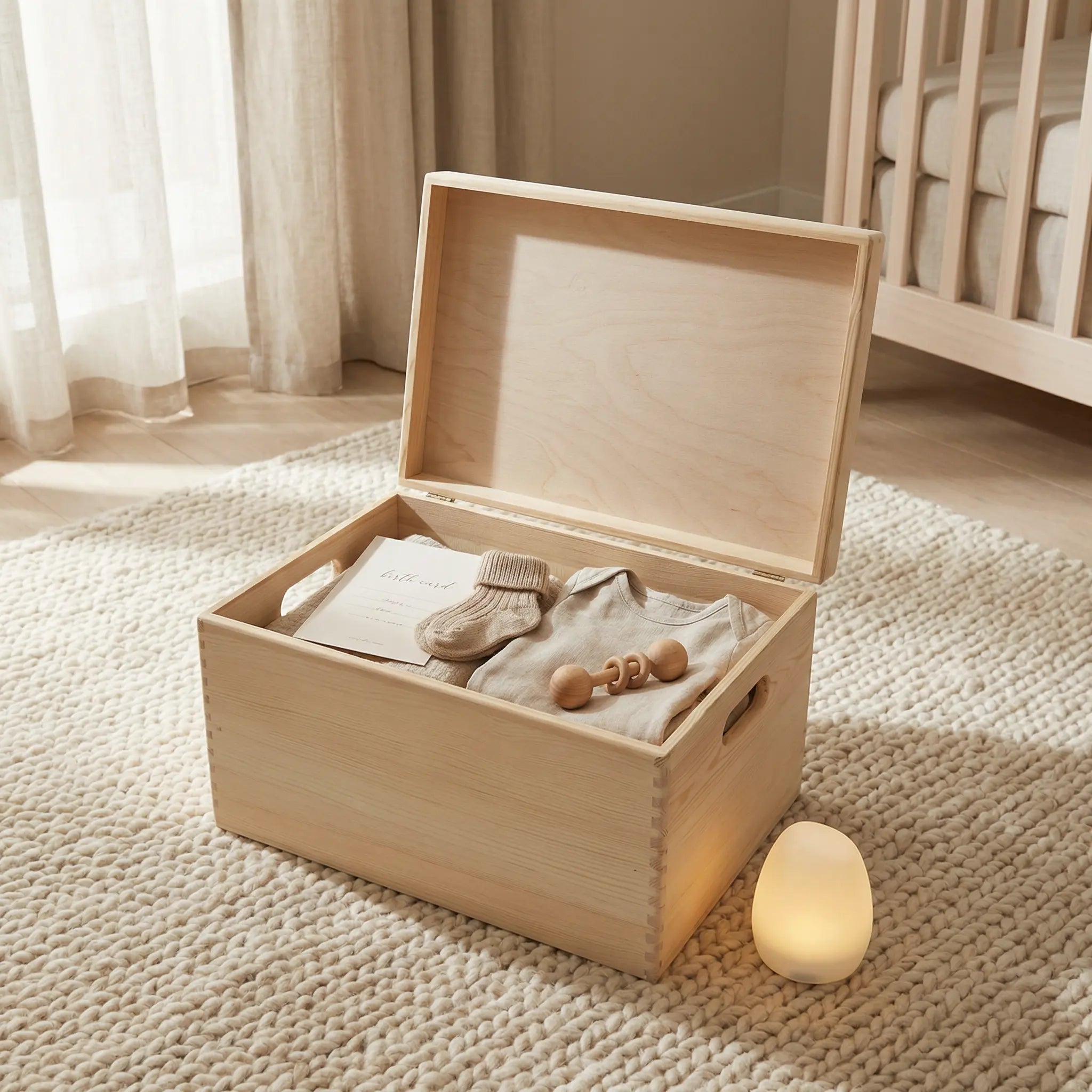 Bewaarbox groot met naam – Bos design (Mila)