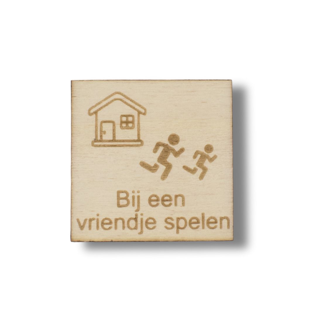 Pictogram Bij een vriendje spelen