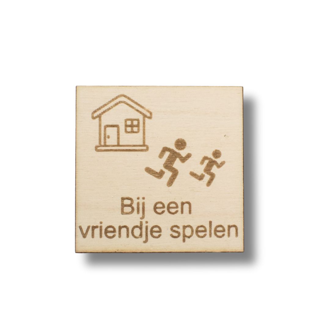 Pictogram Bij een vriendje spelen
