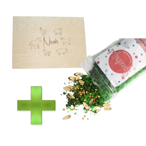 Houten Speelbak + 1 kg Boerderij Mix SETKorting