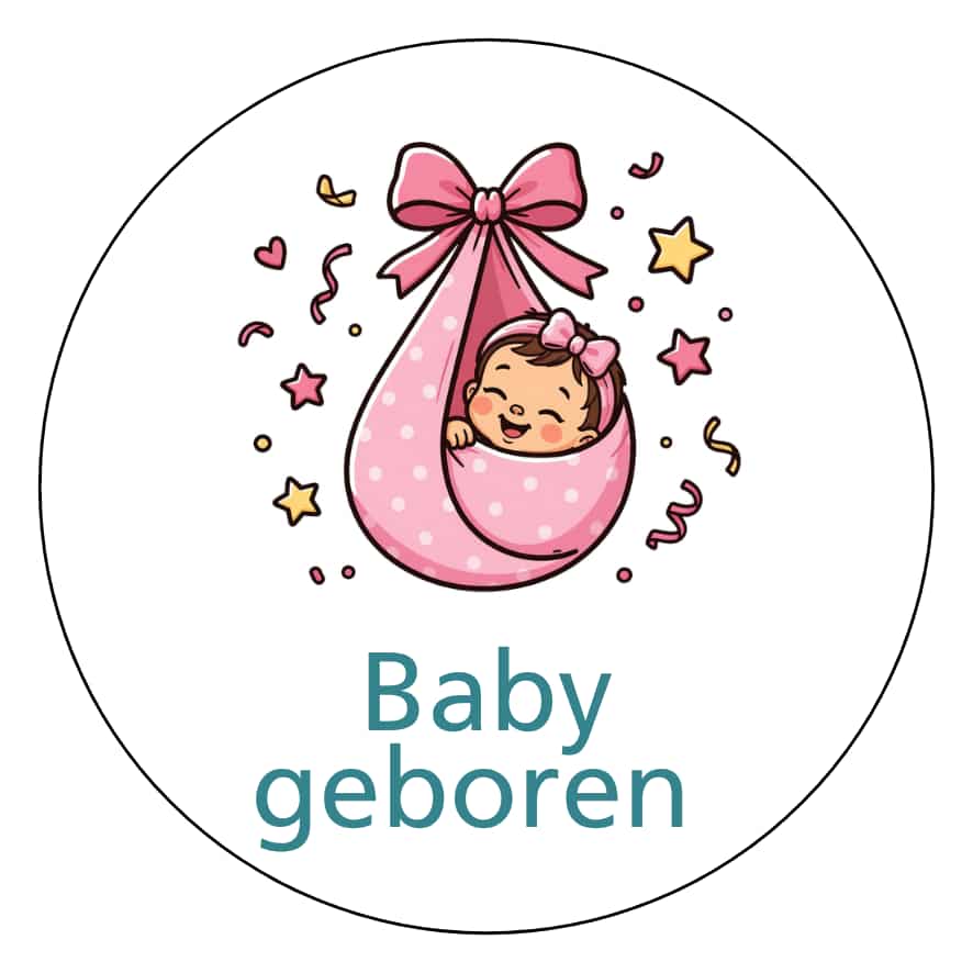 Magnetisch pictogram baby geboren