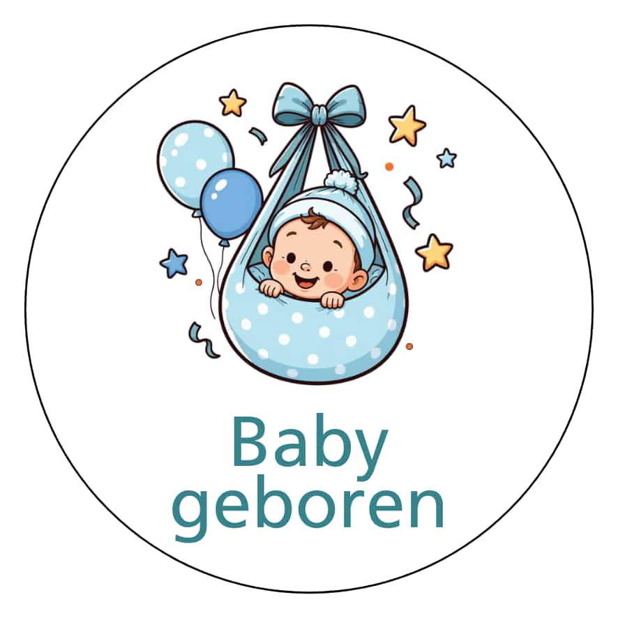 Magnetisch pictogram baby geboren