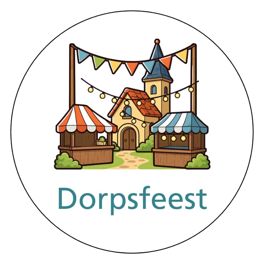 Magnetisch pictogram Dorpsfeest