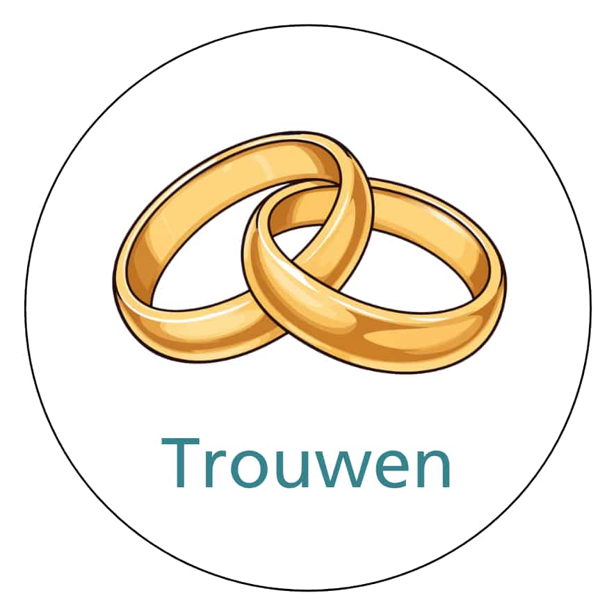 Magnetisch pictogram Trouwen