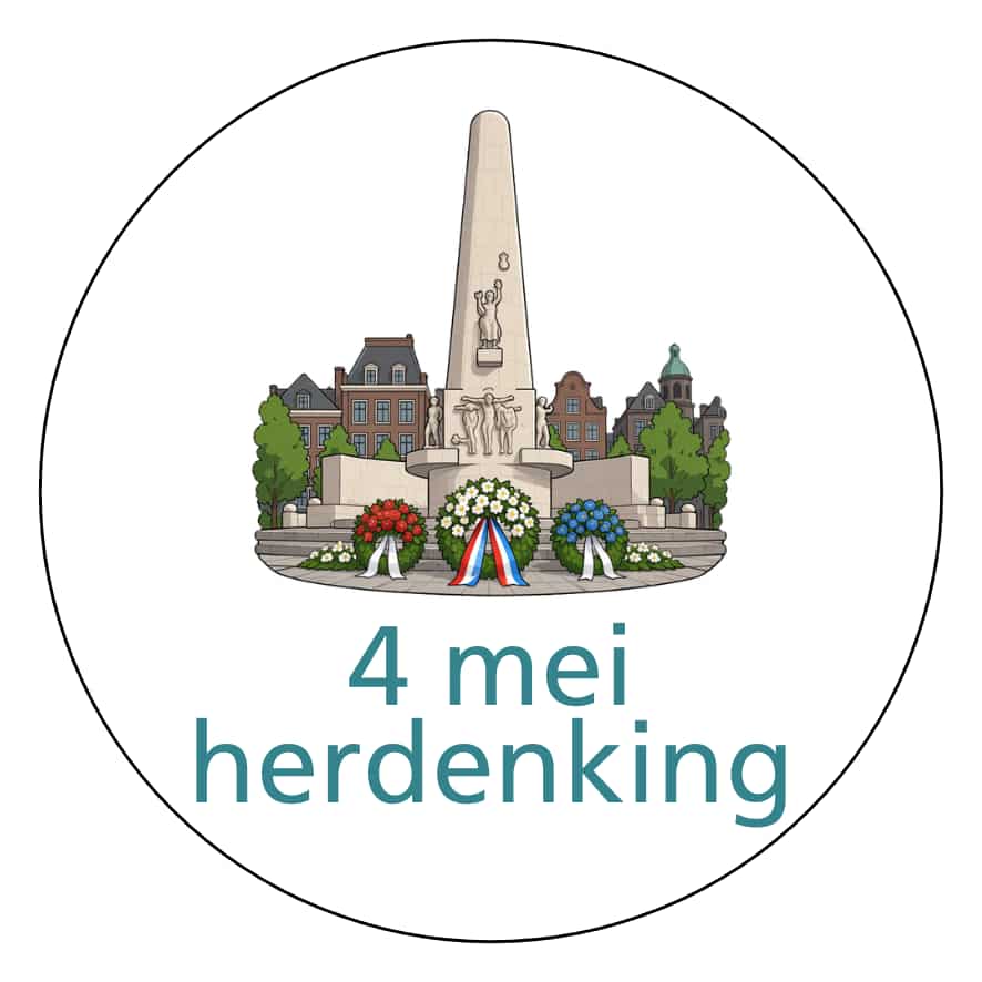 Magnetisch pictogram 4 mei Herdenking