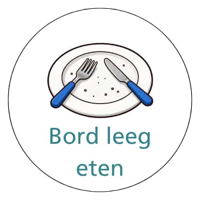 Magnetisch pictogram Bord leeg eten