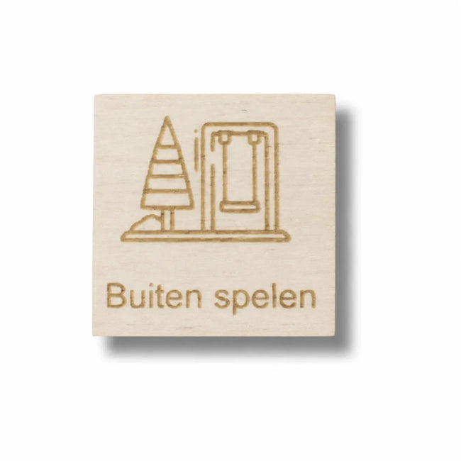 Houten pictogram spelen