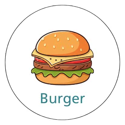 Magnetisch pictogram Burger