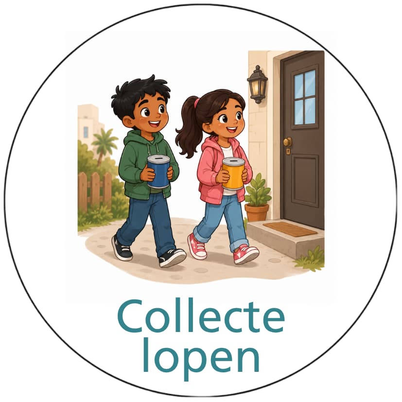 Magnetisch pictogram Collecte lopen