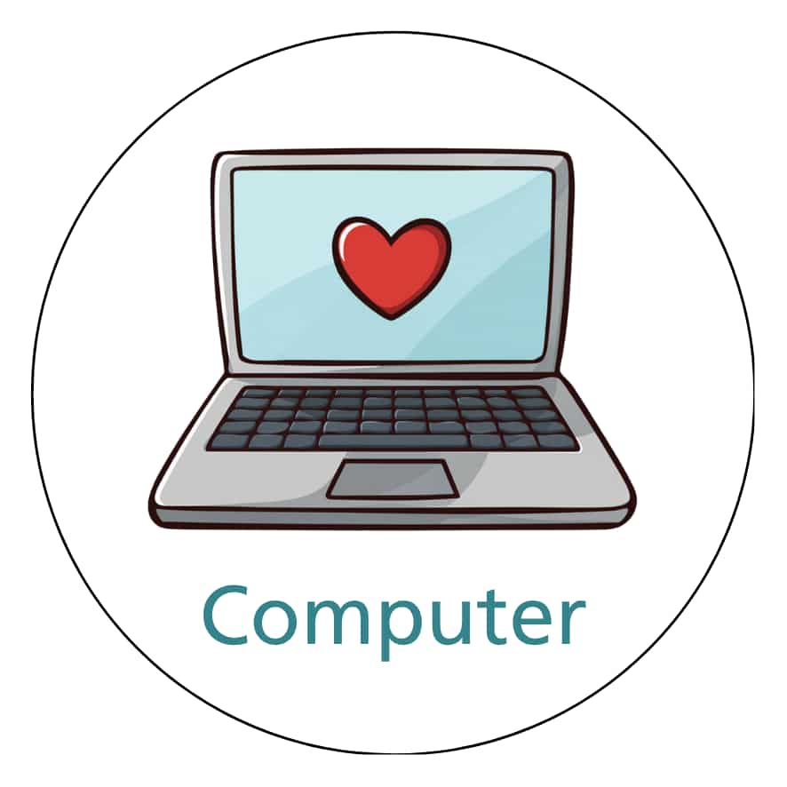 Magnetisch pictogram Computer
