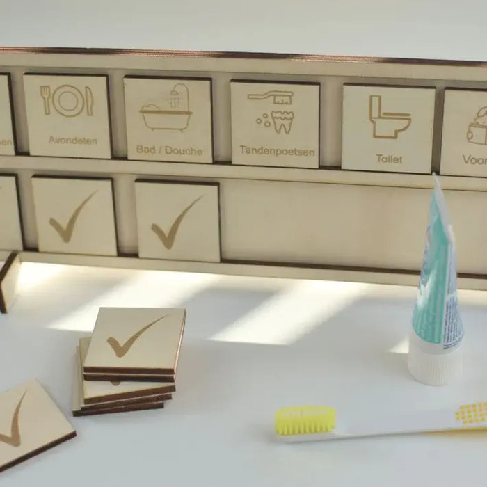 Dag avondroutine planner voor kinderen