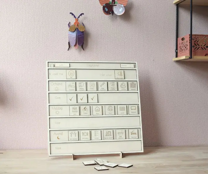 Houten dagplanner voor kinderen