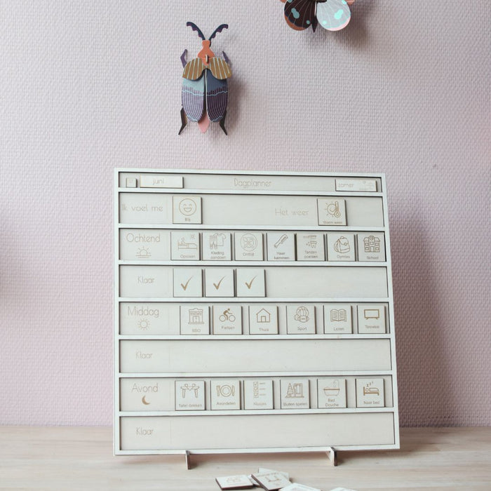 Houten dagplanner voor kinderen