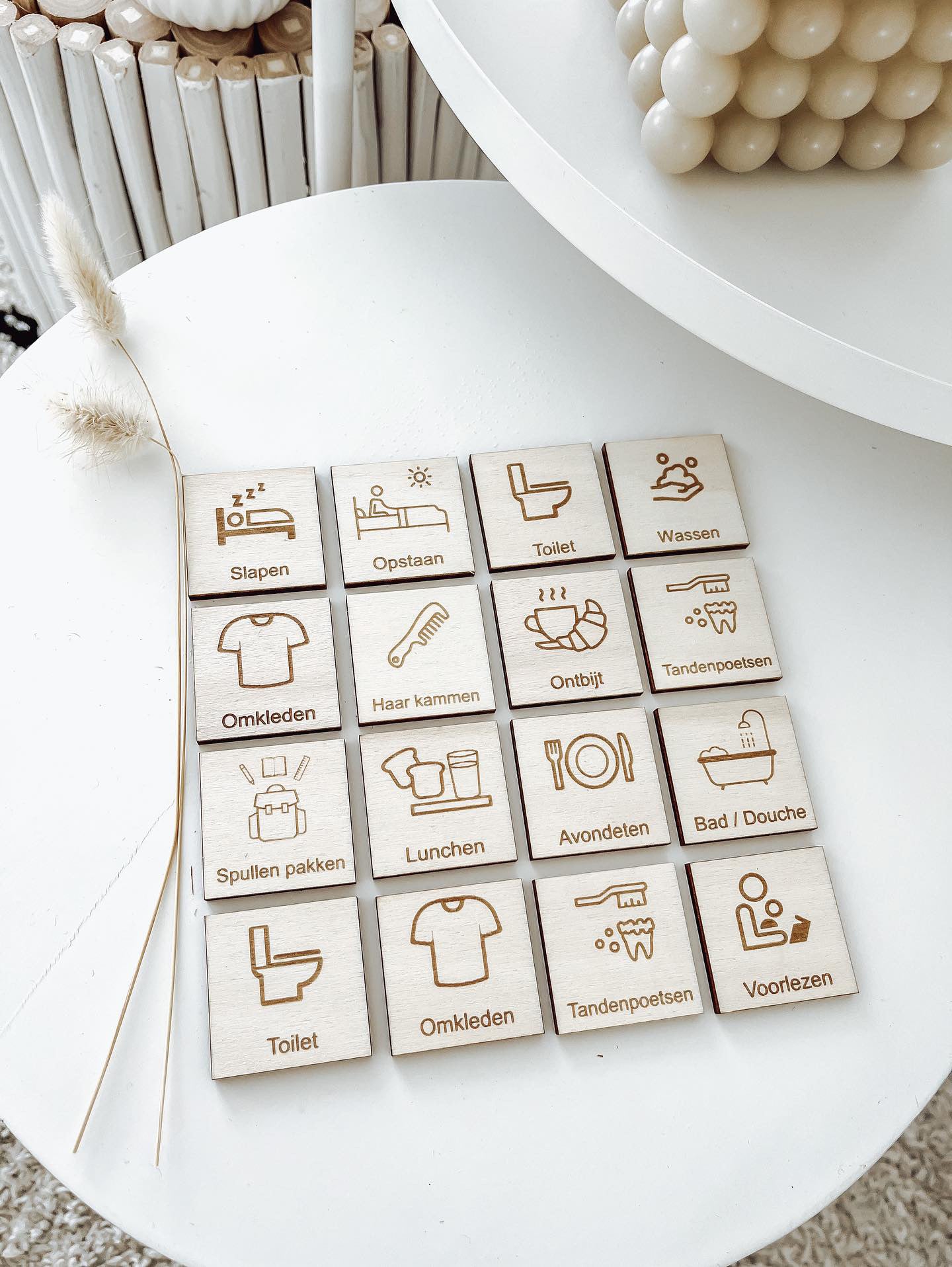 Dagroutine pictogrammen