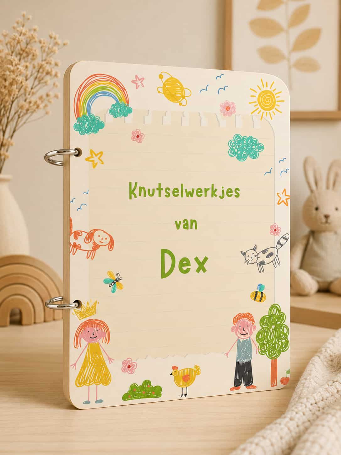 Bewaarbundel knutselwerkjes A4 – Kindertekeningen met naam