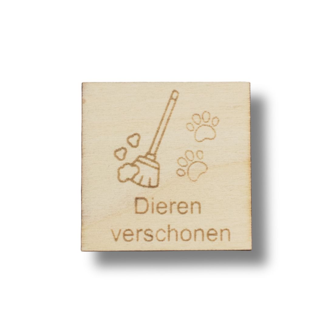 Pictogram dieren verschonen