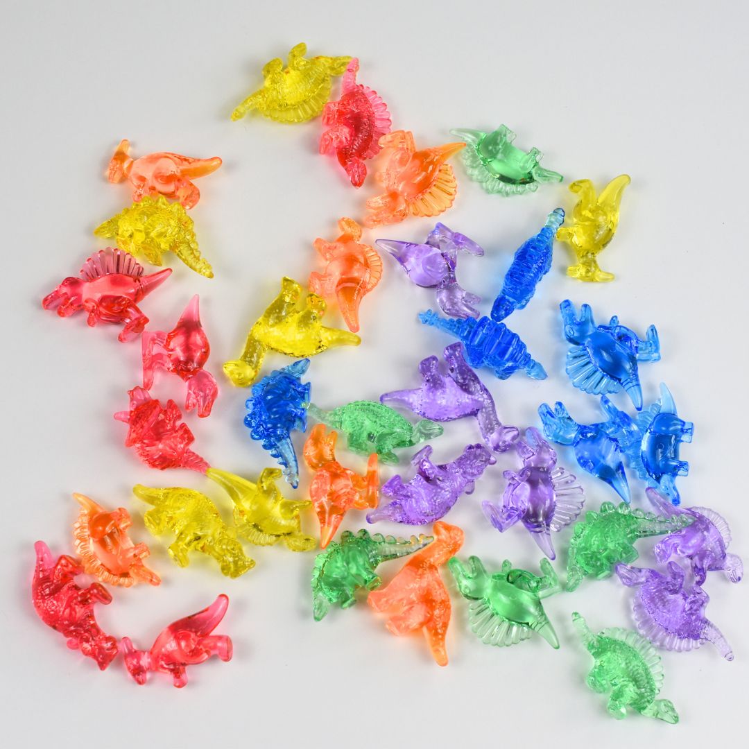 Gekleurde dino's 35 stuks