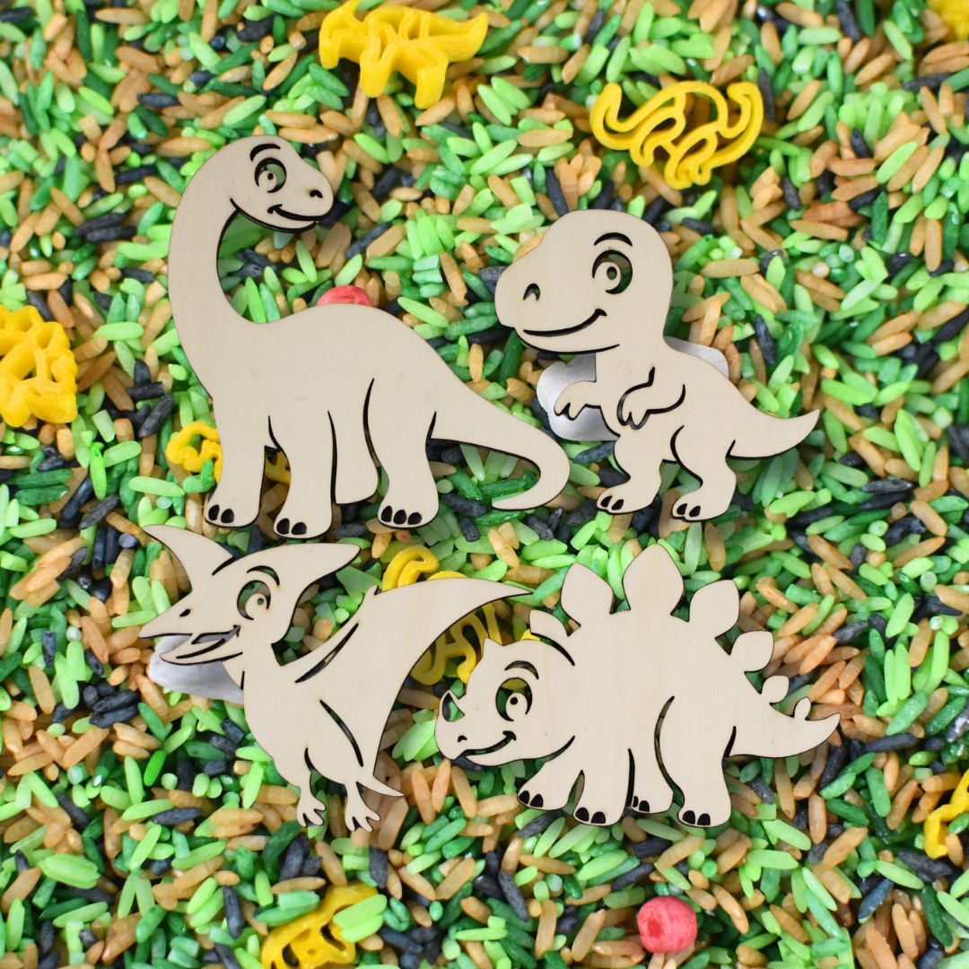 Houten dino speelfiguren XL