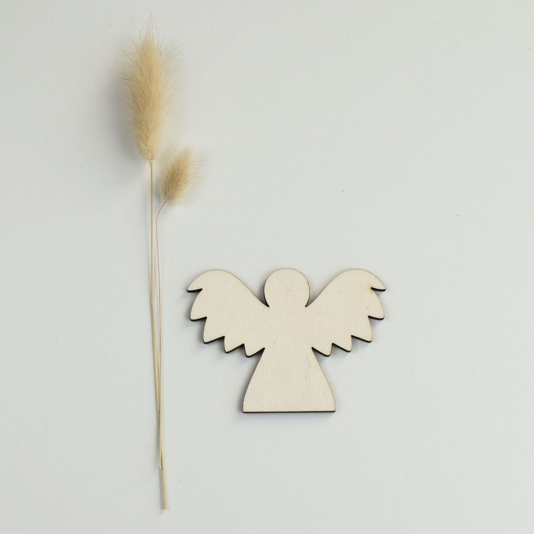 👼 Poppetje Engel – Houten Herinneringsfiguur voor bij het huisje