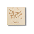 Houten pictogram feest