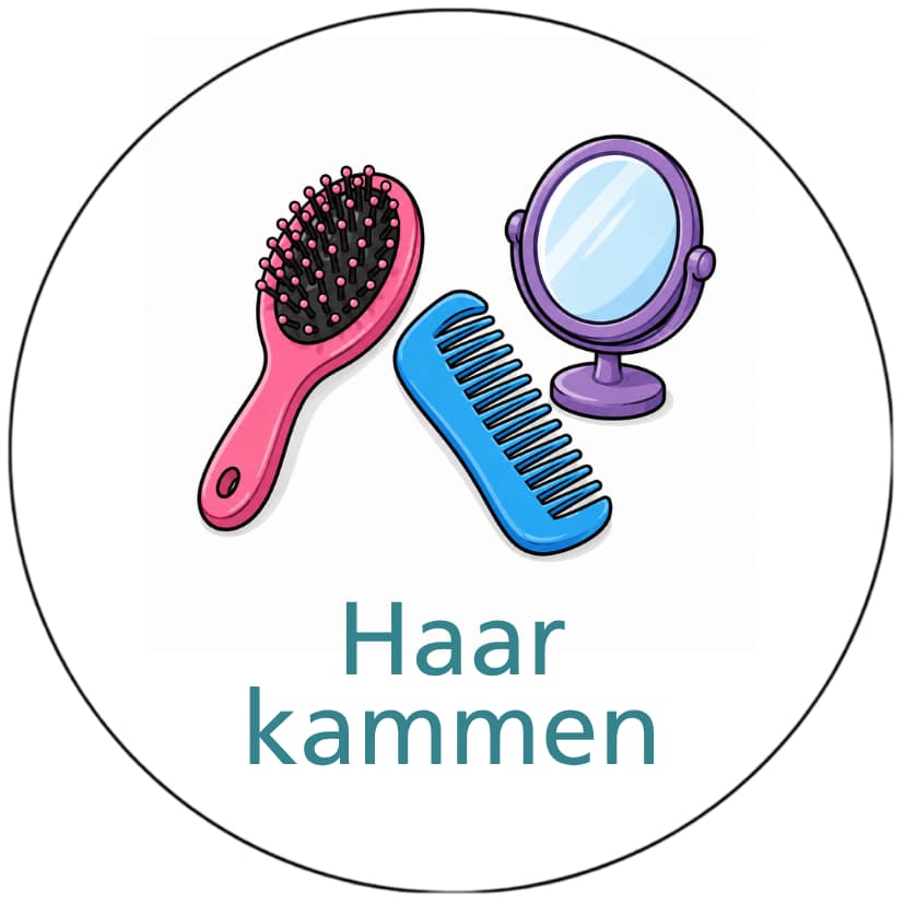 Magnetisch pictogram Haar kammen