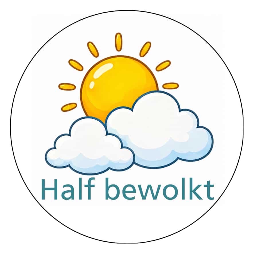 Magnetisch pictogram Half bewolkt