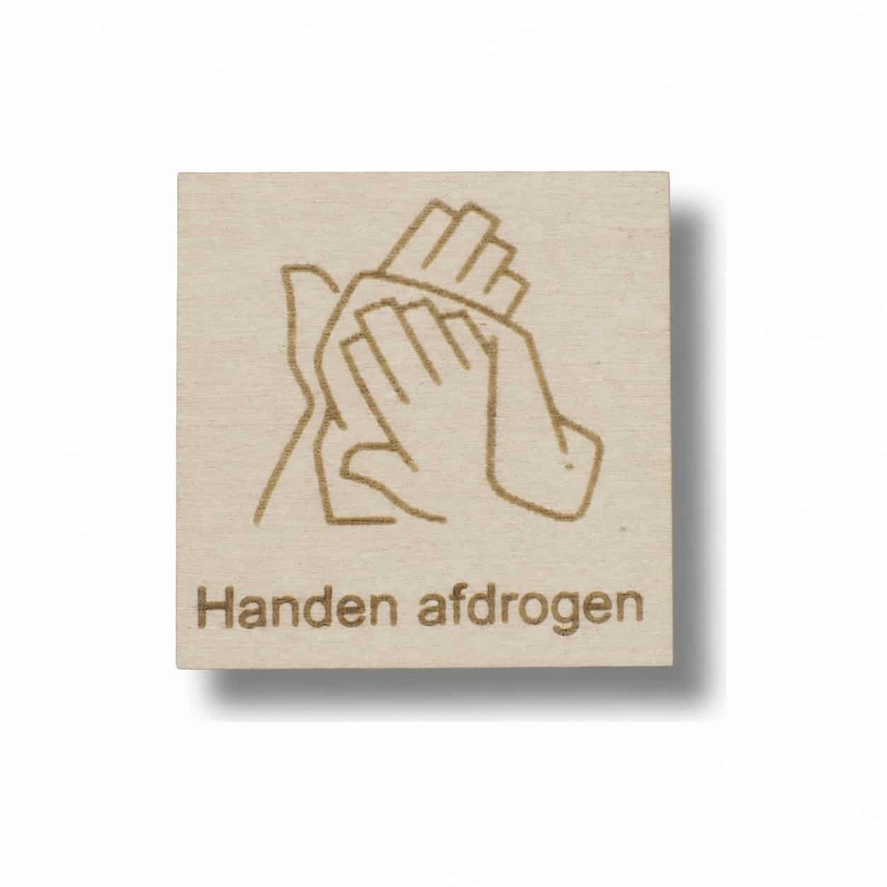 Pictogram Handen afdrogen