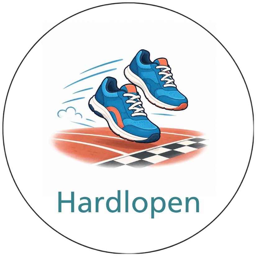 Magnetisch pictogram Hardlopen