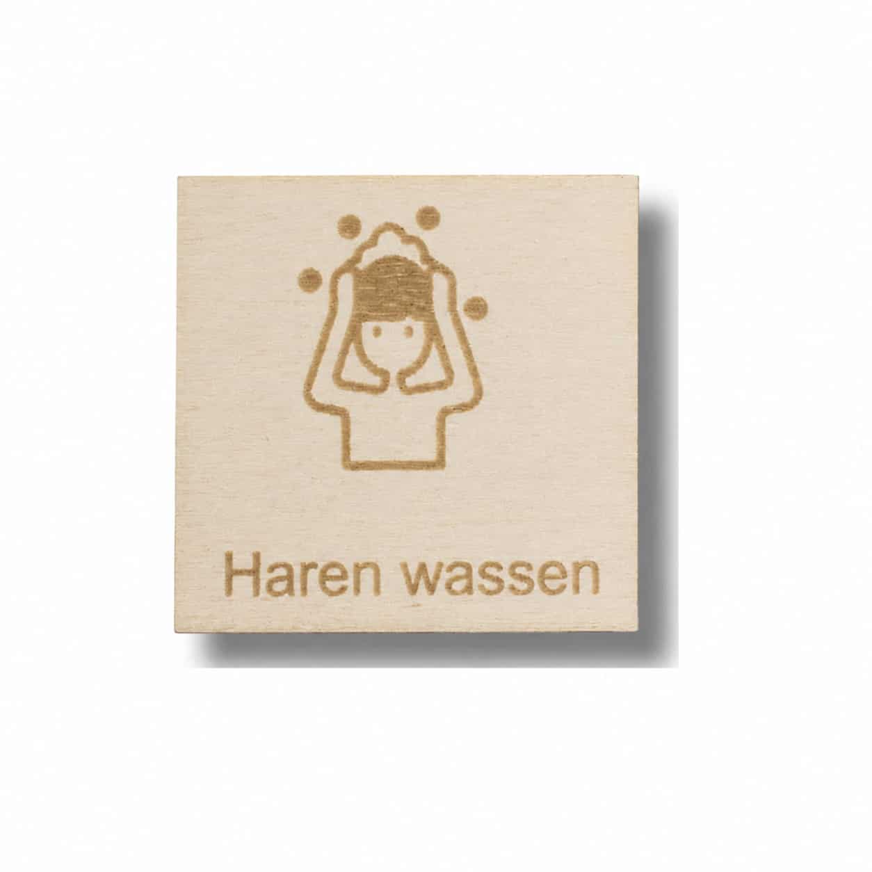 Pictogram haren wassen